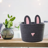 Cute Rabbit Basket Easter Bunny Ear Storage Bag Portable Candy Bag for Storing Cosmetics and Snacks