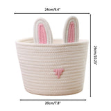 Cute Rabbit Basket Easter Bunny Ear Storage Bag Portable Candy Bag for Storing Cosmetics and Snacks