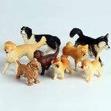 Dog Figurines Model Toy Set Simulation PVC Dog Figures Animals Toy Playset Educational Learning Toys for Kids
