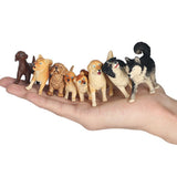 Dog Figurines Model Toy Set Simulation PVC Dog Figures Animals Toy Playset Educational Learning Toys for Kids