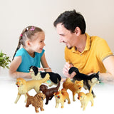 Dog Figurines Model Toy Set Simulation PVC Dog Figures Animals Toy Playset Educational Learning Toys for Kids