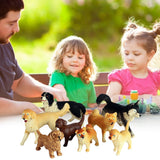 Dog Figurines Model Toy Set Simulation PVC Dog Figures Animals Toy Playset Educational Learning Toys for Kids