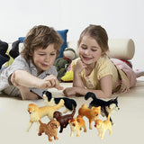 Dog Figurines Model Toy Set Simulation PVC Dog Figures Animals Toy Playset Educational Learning Toys for Kids - Extra Image