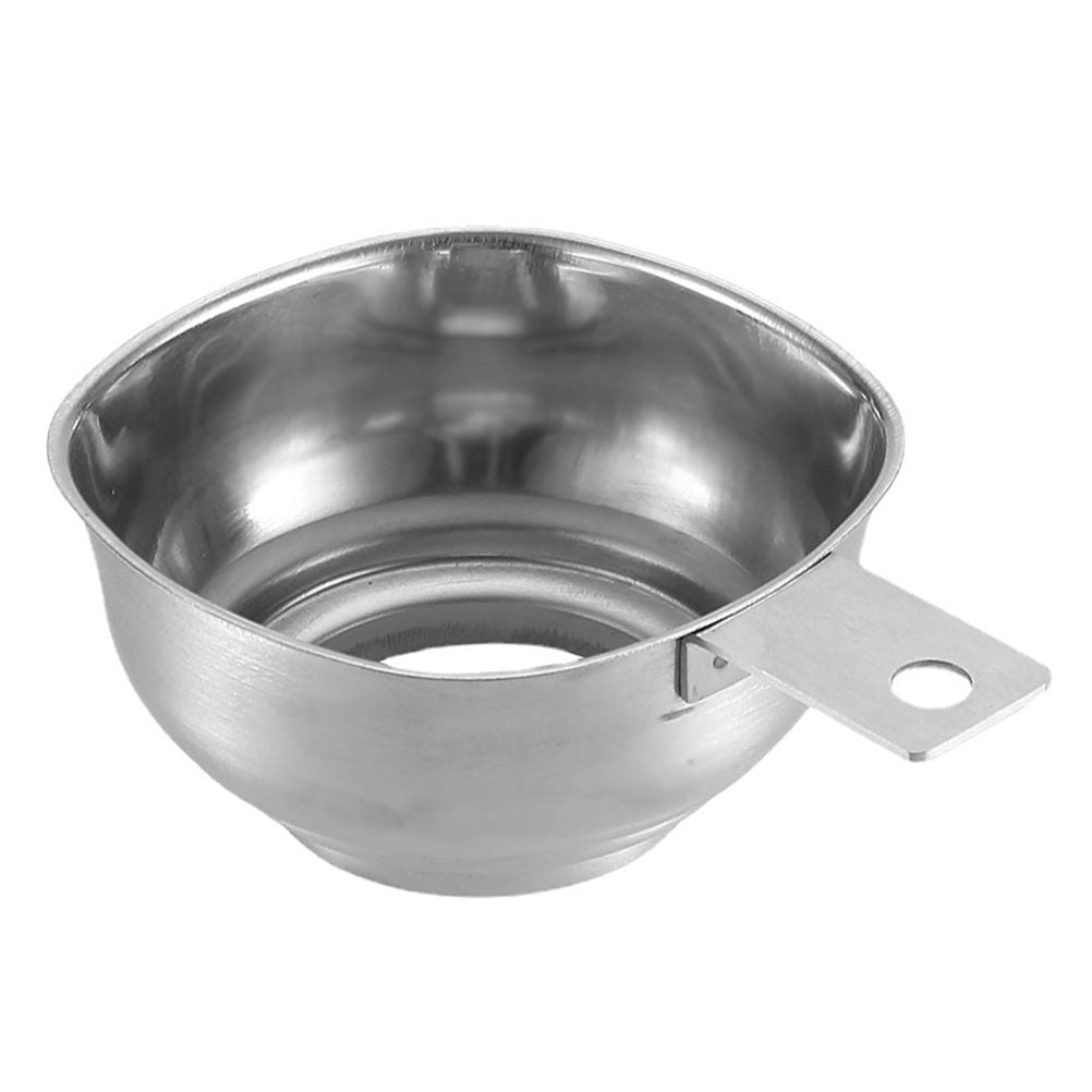 Large Opening Funnel Stainless Steel Jam Funnel Filling Aid Jam Funnel with Handle Protection for Jam Liquid Oil Beans in Jars