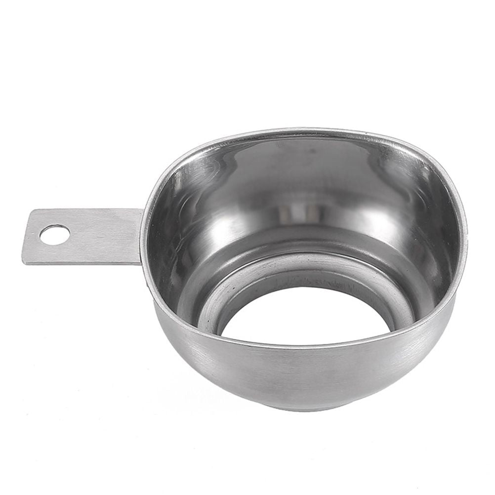 Large Opening Funnel Stainless Steel Jam Funnel Filling Aid Jam Funnel with Handle Protection for Jam Liquid Oil Beans in Jars