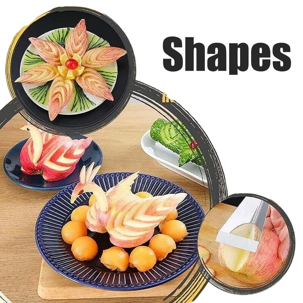 Stainless Steel Fruit Carving Cutter DIY Platter Decoration Triangular Shape Carving Tools with Durable Engraving Blades for Vegetable Fruit