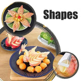 Stainless Steel Fruit Carving Cutter DIY Platter Decoration Triangular Shape Carving Tools with Durable Engraving Blades for Vegetable Fruit