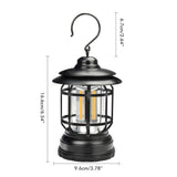 Portable Retro Lamp Outdoor Lighting Battery Charging Lamp Camping Super Bright LED Camping Retro Horse Lamp - Front View
