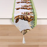 Dinner Party Table Decoration Easter Bunny Table Runner for Kitchen and Wine Cabinets Knitted Rabbit Table Runners - Extra Image