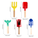 5 Pcs Kid Mini Gardening Tool Set Outdoor Plants DIY Tools Garden Planting Tool Kit for Children - Front View