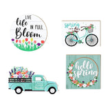 Easter Tiered Tray Decor Farmhouse Mini Wood Spring Signs Decorations for Home Desk Ornament