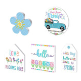 Easter Tiered Tray Decor Farmhouse Mini Wood Spring Signs Decorations for Home Desk Ornament