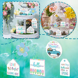 Easter Tiered Tray Decor Farmhouse Mini Wood Spring Signs Decorations for Home Desk Ornament - Close-Up Angle