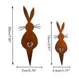 Easter Iron Bunny Adornments Easter Crafts Decorations for Lawn Garden Ornament - Front View