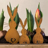 Easter Iron Bunny Adornments Easter Crafts Decorations for Lawn Garden Ornament