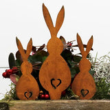 Easter Iron Bunny Adornments Easter Crafts Decorations for Lawn Garden Ornament - Rear View