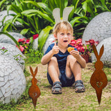 Easter Iron Bunny Adornments Easter Crafts Decorations for Lawn Garden Ornament - Extra Image