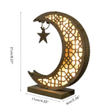 Ramadan LED Decorative Lights Wooden Crafts Night Light for Muslim Ramadan Gift Islamic Wall Table Decoration