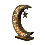Ramadan LED Decorative Lights Wooden Crafts Night Light for Muslim Ramadan Gift Islamic Wall Table Decoration