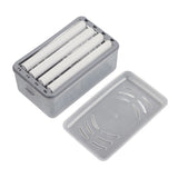 Multifunctional Soap Box with Bubbler Soap Tray Soap Saver Case for Bathroom Gym Business Trip - Top-Down View