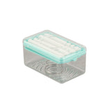Multifunctional Soap Box with Bubbler Soap Tray Soap Saver Case for Bathroom Gym Business Trip - Low Angle