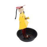 Cute Doll Design Metal Bird Feeder Hanging Bird Feeding Tool for Outdoor Garden Yard - 45-Degree Angle