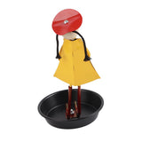 Cute Doll Design Metal Bird Feeder Hanging Bird Feeding Tool for Outdoor Garden Yard