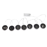 Ramadan LED String Light Decoration Wooden Hollow Letters Pendant for Ramadan Eid Mubarak Home Decor - 45-Degree Angle