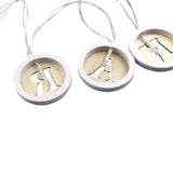 Ramadan LED String Light Decoration Wooden Hollow Letters Pendant for Ramadan Eid Mubarak Home Decor - Close-Up Angle