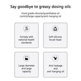Oil Bottle with Silicone Brush Oil Dispenser Silicone Dropper Measuring Oil Container for Kitchen Cooking Frying Baking