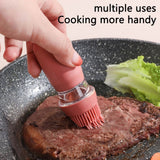 Oil Bottle with Silicone Brush Oil Dispenser Silicone Dropper Measuring Oil Container for Kitchen Cooking Frying Baking - Extra Image