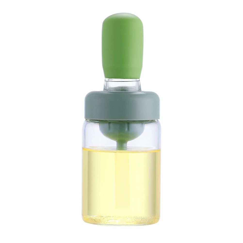 Oil Bottle with Silicone Brush Oil Dispenser Silicone Dropper Measuring Oil Container for Kitchen Cooking Frying Baking