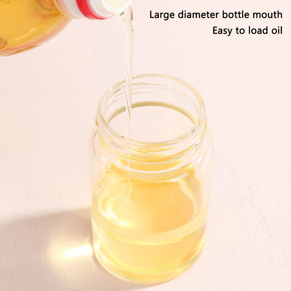 Oil Bottle with Silicone Brush Oil Dispenser Silicone Dropper Measuring Oil Container for Kitchen Cooking Frying Baking