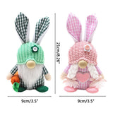 Easter Bunny Gnome Decoration Couple Doll Decor for Kids and Friends Easter Faceless Doll Ornaments