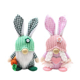 Easter Bunny Gnome Decoration Couple Doll Decor for Kids and Friends Easter Faceless Doll Ornaments