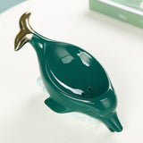 Dolphin Ceramic Soap Box Drain Soap Dish Box Bathroom Supplies Home Decoration Accessories Drain Soap Holder