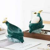 Dolphin Ceramic Soap Box Drain Soap Dish Box Bathroom Supplies Home Decoration Accessories Drain Soap Holder