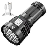 LED Outdoor Flashlight USB Rechargeable Super Bright Flashlight for Outdoor Camping Fishing Hiking