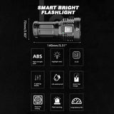 LED Outdoor Flashlight USB Rechargeable Super Bright Flashlight for Outdoor Camping Fishing Hiking