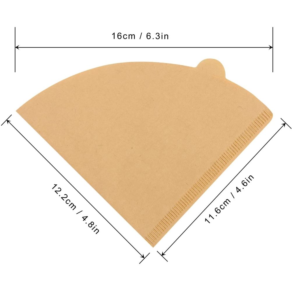 100 Pcs V60 Cone Coffee Filters Paper Coffee Filters #2 Cone Paper Natural Coffee Filters