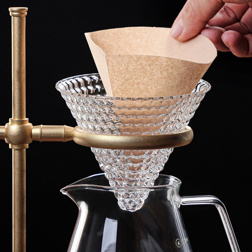 100 Pcs V60 Cone Coffee Filters Paper Coffee Filters #2 Cone Paper Natural Coffee Filters