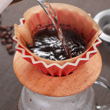 100 Pcs V60 Cone Coffee Filters Paper Coffee Filters #2 Cone Paper Natural Coffee Filters - Rear View