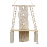 Boho Macrame Wall Hanging Shelf Macrame Wall Decor Woven Tassel Tapestry Wall Shelf Handmade Cotton Rope Plant Holder Tapestry