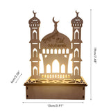 Wooden LED Lamp Ramadan Decoration Portable Eid Ramadan LED Night Light Table Ornament Ideal for Eid Ramadan Decoration
