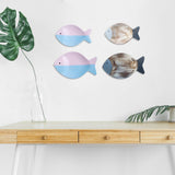 Wood Fish Hanging Ornament Wooden Fish Wall Art Decor for Beach Theme Fish Sculpture