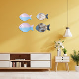 Wood Fish Hanging Ornament Wooden Fish Wall Art Decor for Beach Theme Fish Sculpture - Extra Image