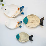 Wood Fish Hanging Ornament Wooden Fish Wall Art Decor for Beach Theme Fish Sculpture - Extra Image