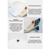 Wood Fish Hanging Ornament Wooden Fish Wall Art Decor for Beach Theme Fish Sculpture - Extra Image