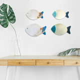 Wood Fish Hanging Ornament Wooden Fish Wall Art Decor for Beach Theme Fish Sculpture - Extra Image