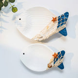 Wood Fish Hanging Ornament Wooden Fish Wall Art Decor for Beach Theme Fish Sculpture - Extra Image